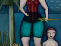 María José Romero, Av. Perú, óleo sobre tela, 100 x 70 cm., 2023